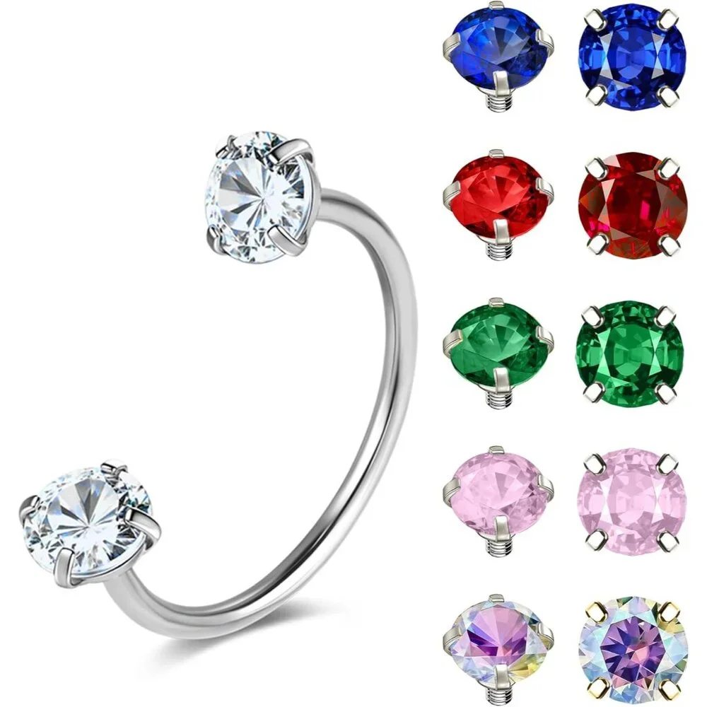 G23 Titanium Horseshoe Nose Rings 20G Horse Shoe Nose Ring Hoops Surgical Steel